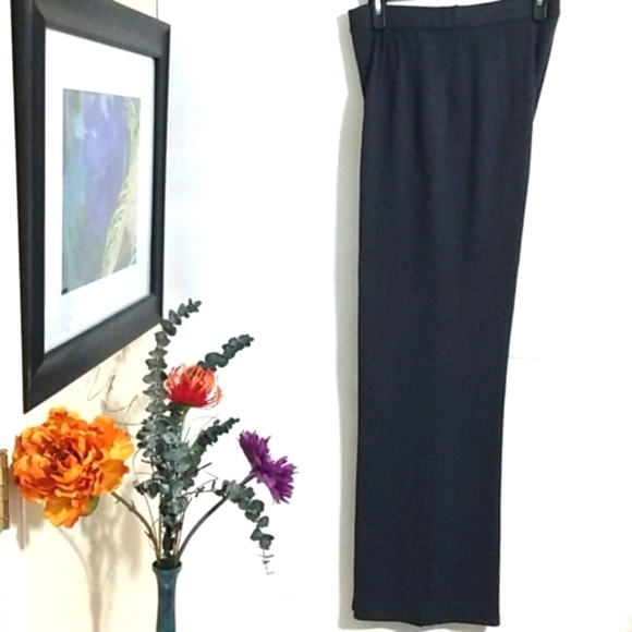 ST. JOHN COLLECTION DARK GRAY WOOL KNIT WIDE LEG PANTS SIZE 6 - Picture 10 of 10